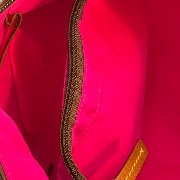 Dooney & Bourke Purple and Brown Shoulder Bag - Picture 7 of 12